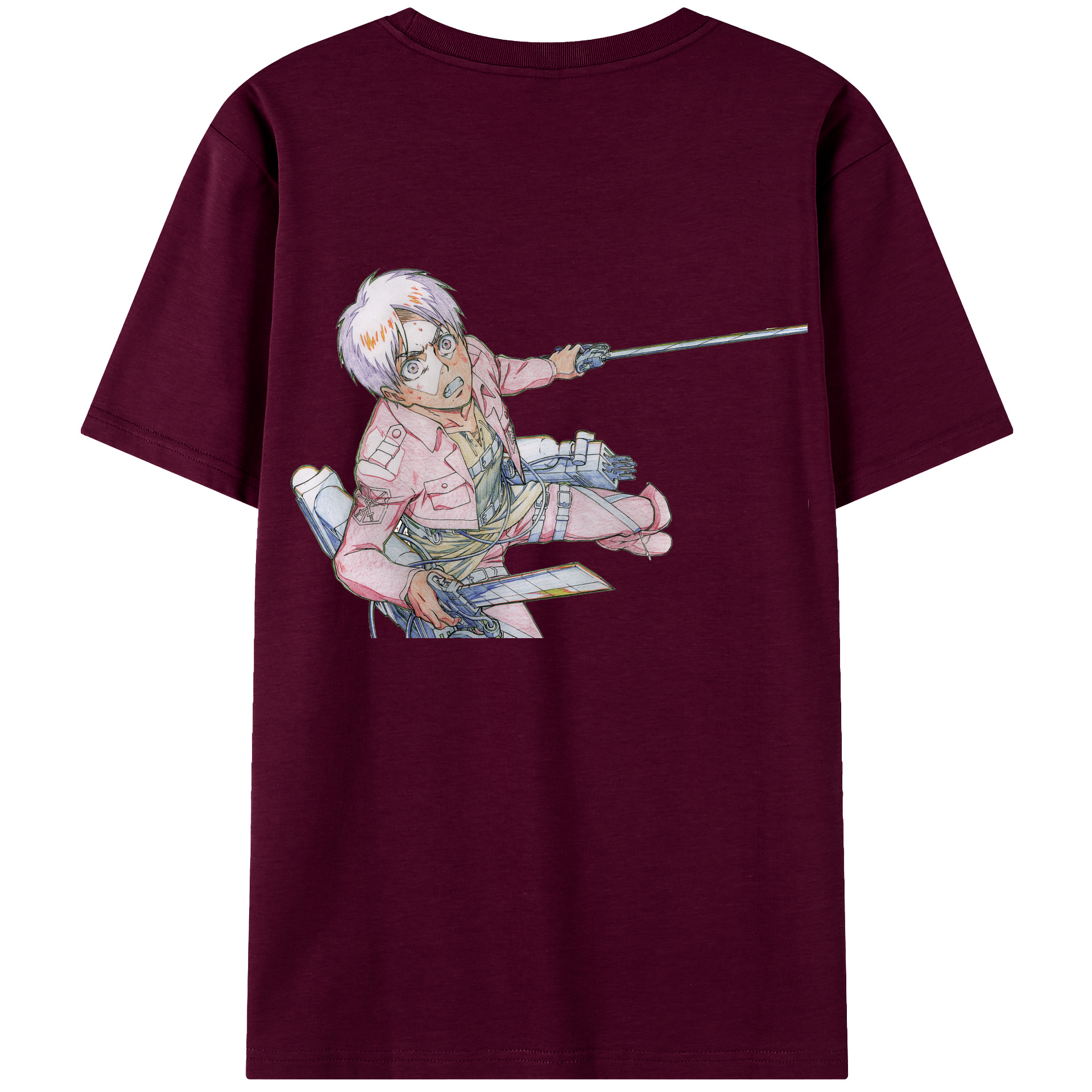 （画像用） 進撃の巨人 エレン･イェーガー Attack on Titan Eren Jäger レディース半袖Tシャツ(バックプリント)